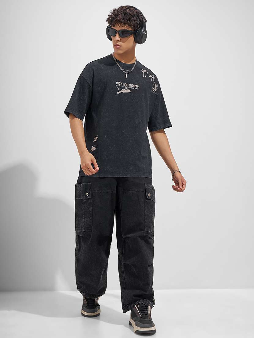 men printed short sleeve oversized t-shirt - 22526913 -  Standard Image - 5