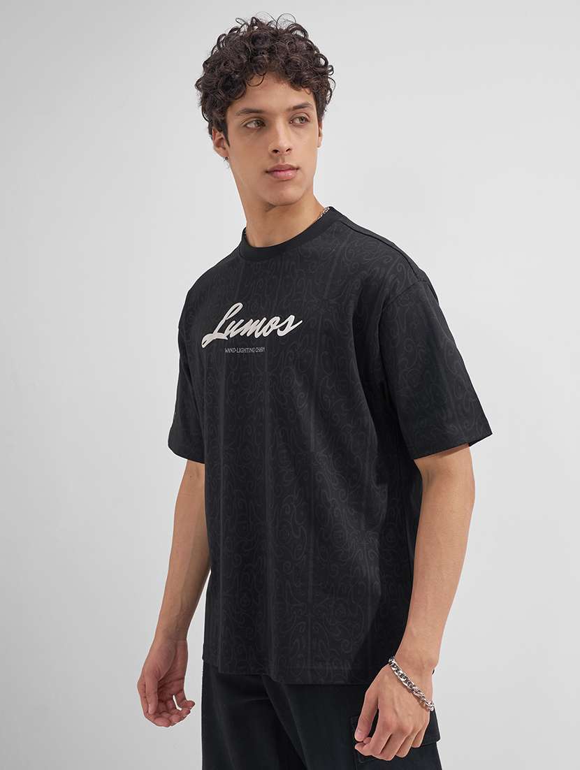 men printed short sleeve oversized t-shirt - 22526917 -  Standard Image - 3