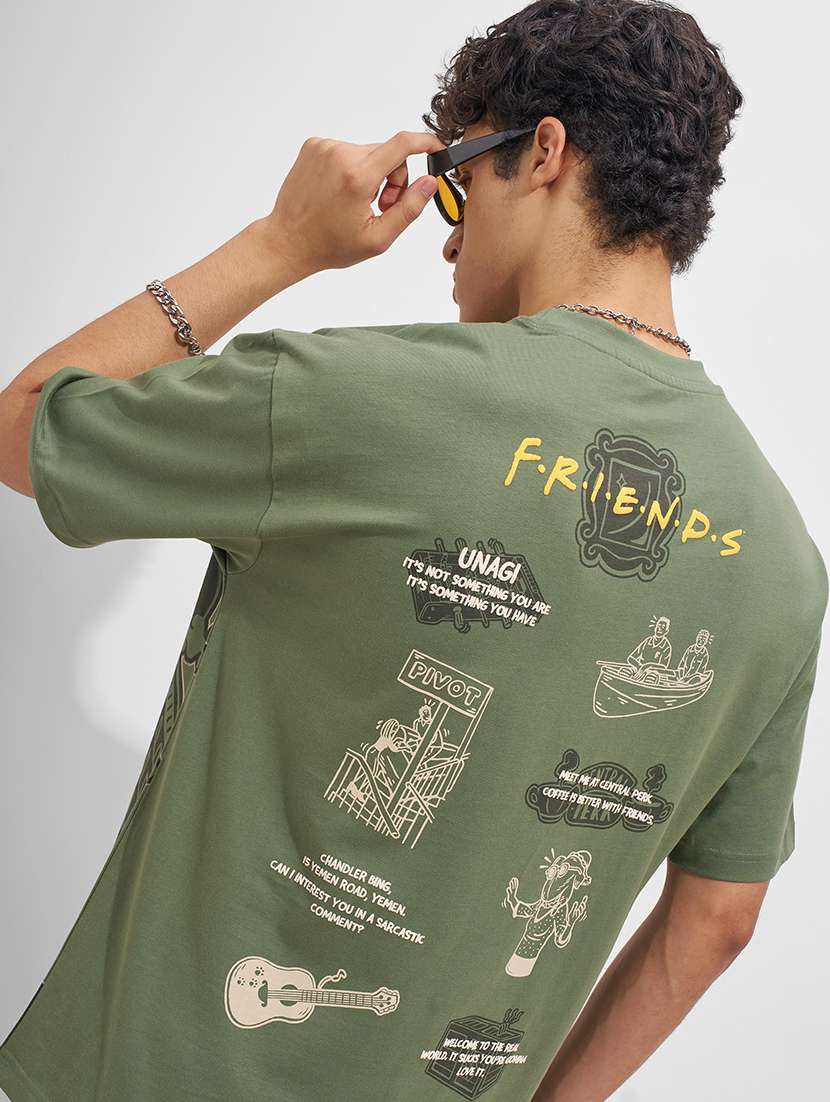men printed short sleeve oversized t-shirt