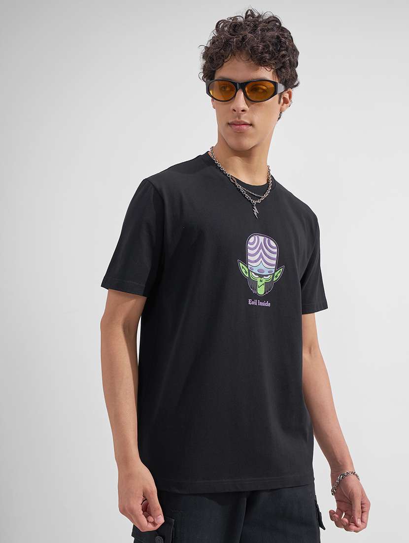 men printed short sleeve regular fit t-shirt