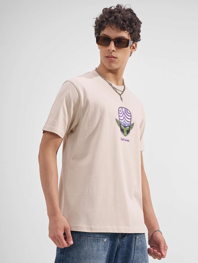 men printed short sleeve regular fit t-shirt