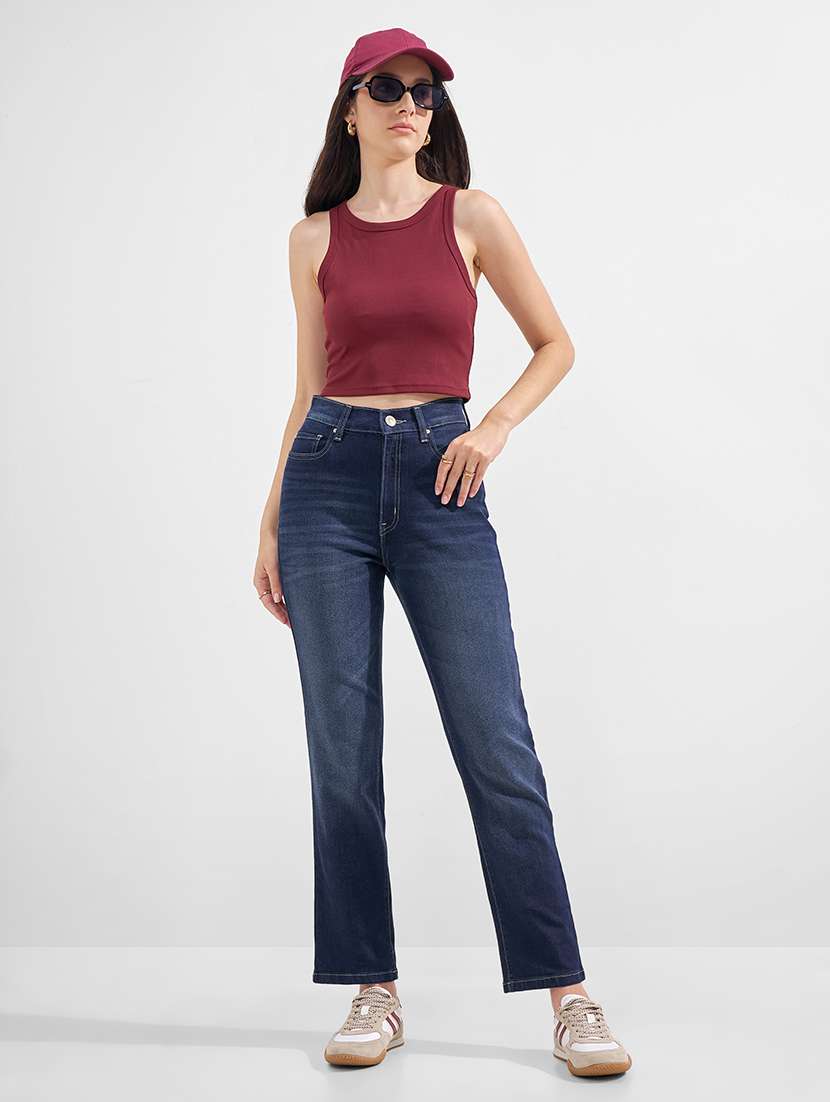 women solid mid rise slim fit jeans - 22526927 -  Standard Image - 5