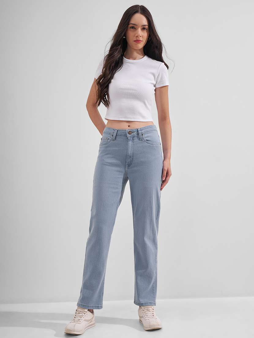 women solid mid rise slim fit jeans - 22526928 -  Standard Image - 5
