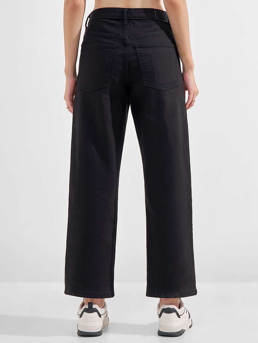 women solid mid rise straight fit jeans - 22526929 -  Standard Image - 3