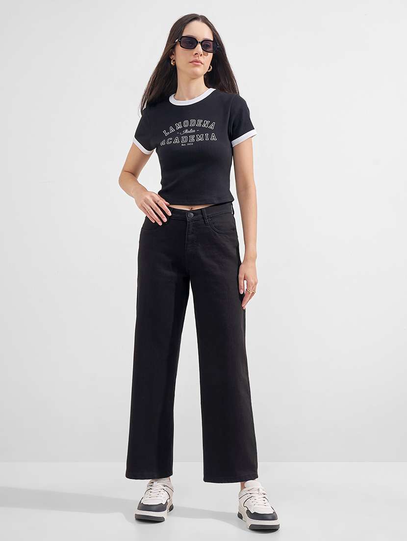 women solid mid rise straight fit jeans - 22526929 -  Standard Image - 5