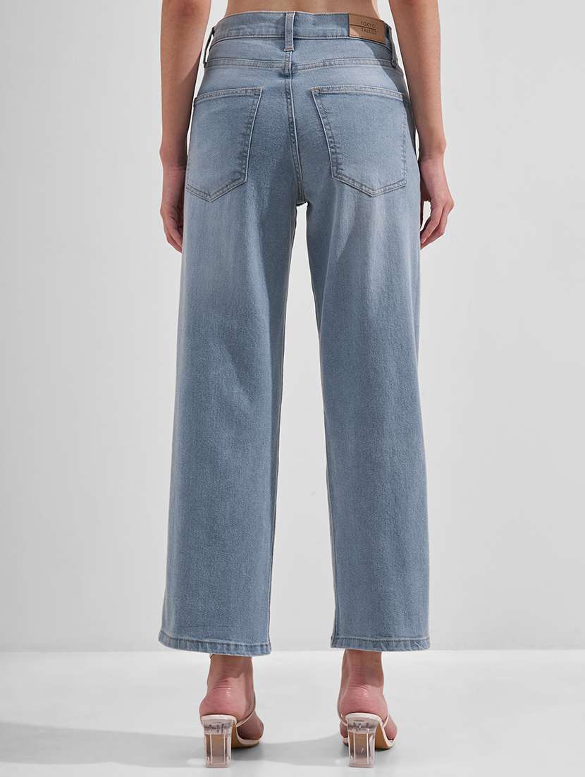 women solid mid rise straight fit jeans - 22526930 -  Standard Image - 3
