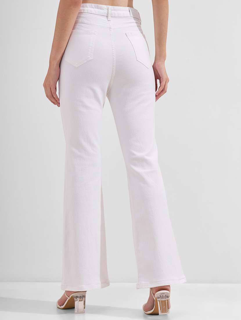 women solid mid rise bootcut jeans - 22526936 -  Standard Image - 3