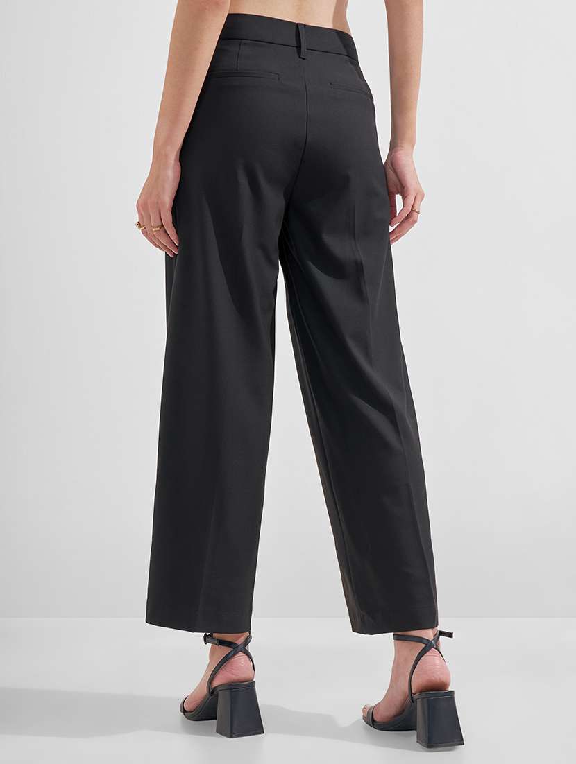 women solid mid rise tailored trouser - 22526948 -  Standard Image - 3