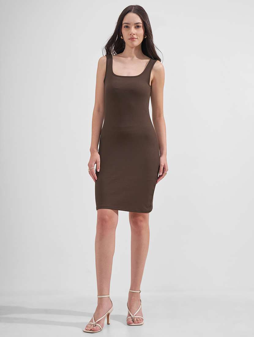 women solid sleeveless bodycon dress - 22526975 -  Standard Image - 5