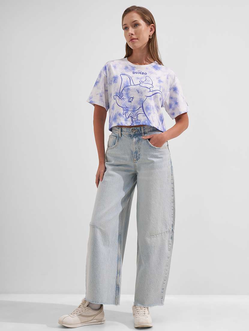 women printed round neck short sleeves t-shirt - 22527024 -  Standard Image - 5