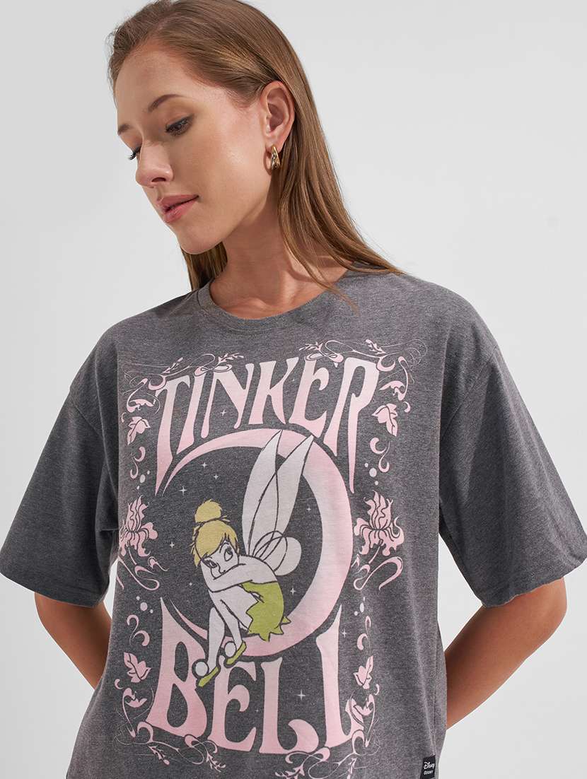 women printed round neck regular t-shirt