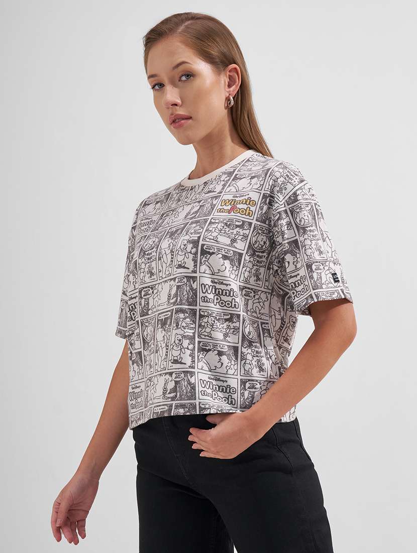 women printed round neck short sleeves t-shirt - 22527027 -  Standard Image - 3