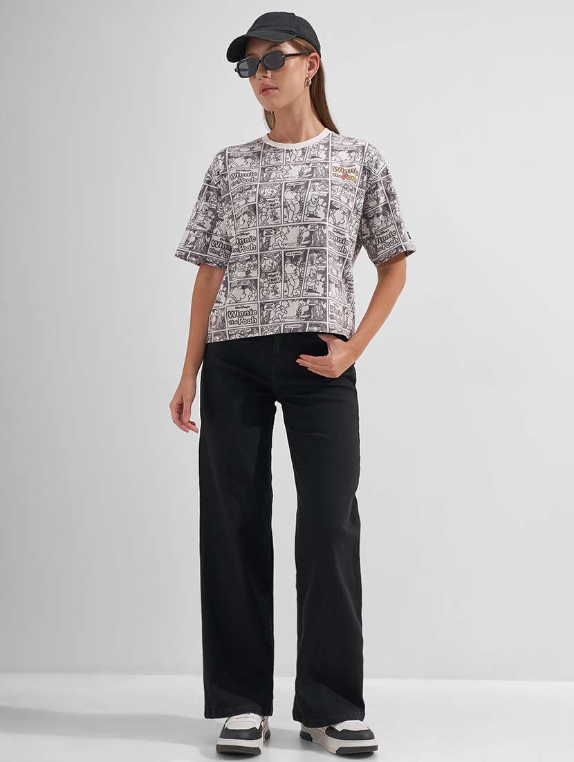 women printed round neck short sleeves t-shirt - 22527027 -  Standard Image - 5