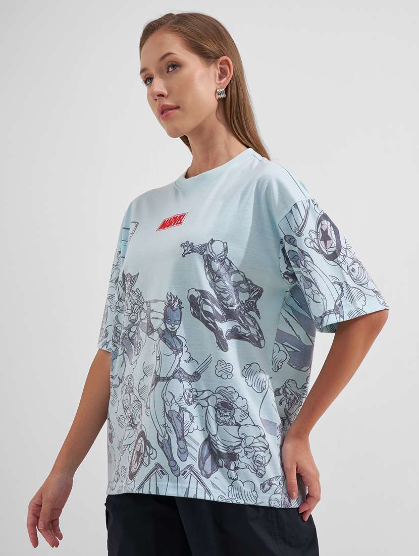women printed round neck short sleeves t-shirt - 22527028 -  Standard Image - 3