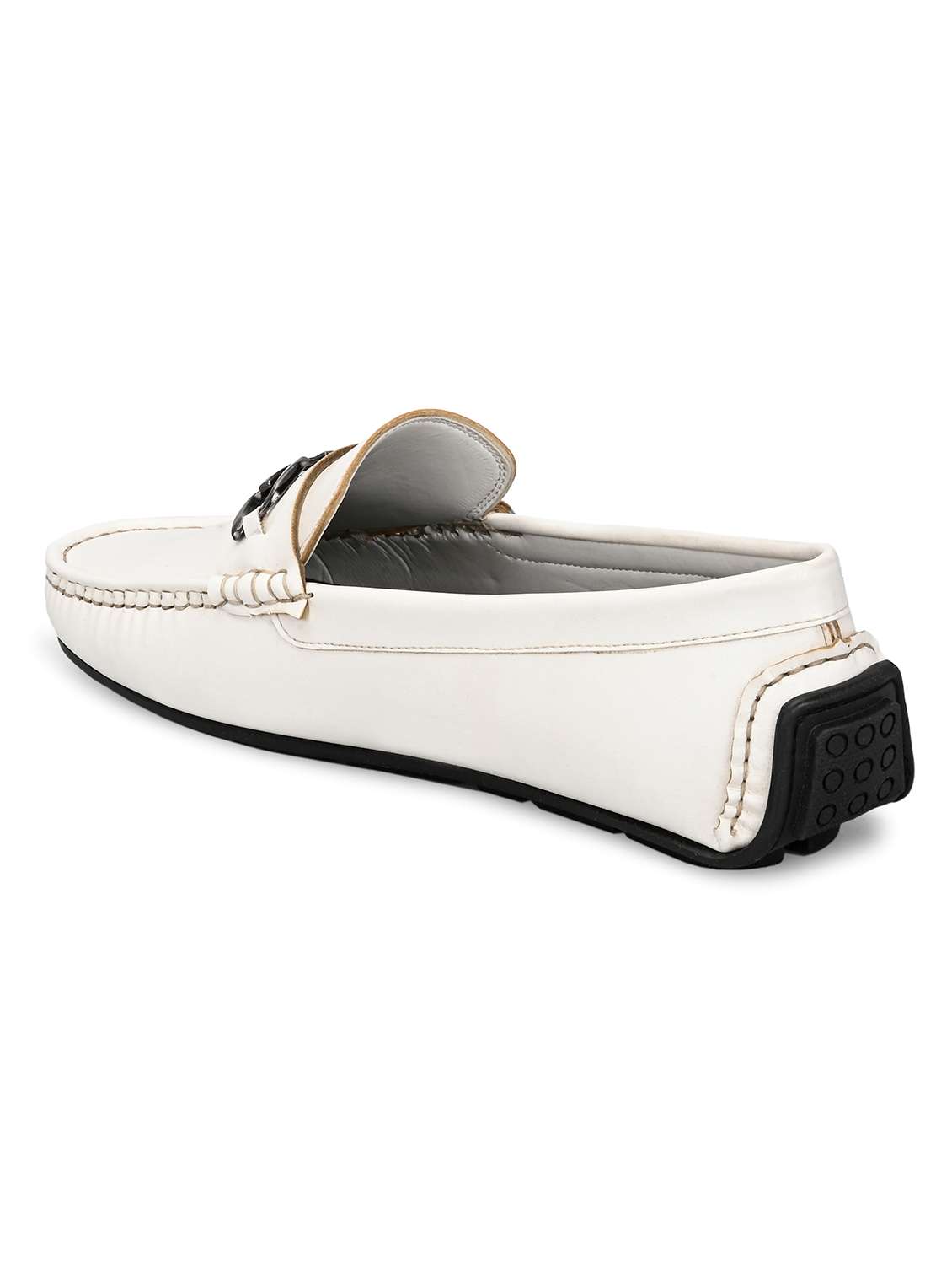 men white slip on horsebit loafer - 22527043 -  Standard Image - 3