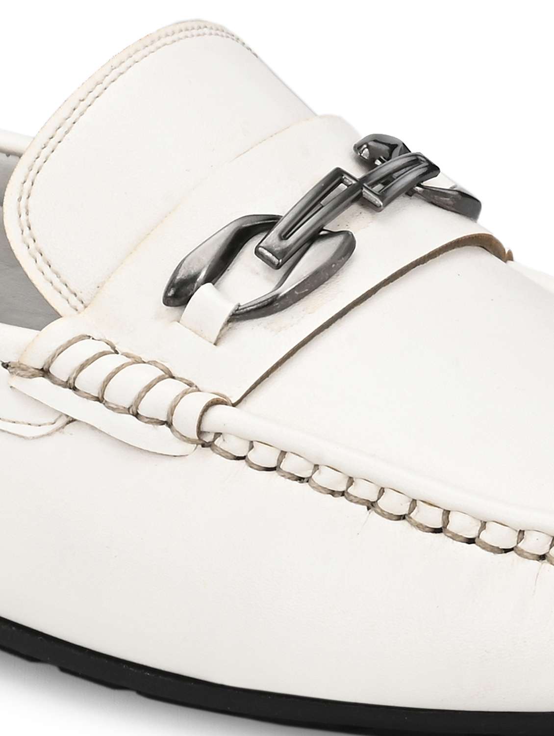 men white slip on horsebit loafer - 22527043 -  Standard Image - 5