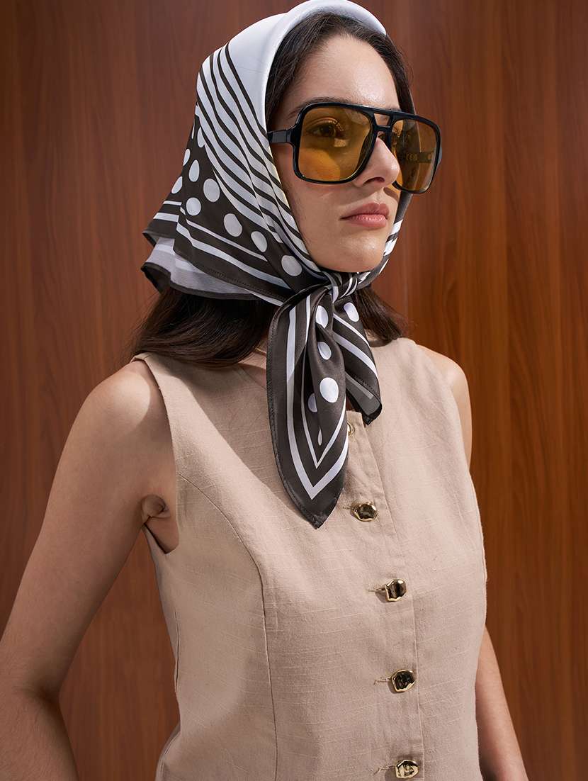 women geometric printed scarf