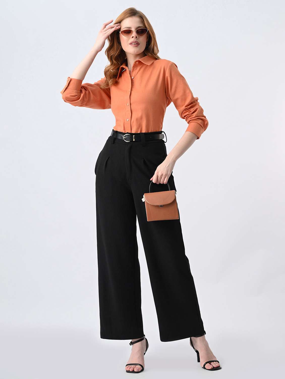 women solid collared formal shirt - 22527067 -  Standard Image - 5