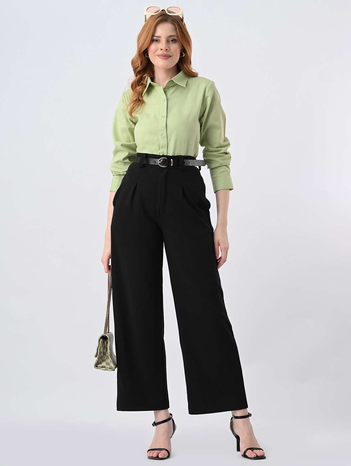 women solid collared formal shirt - 22527070 -  Standard Image - 5