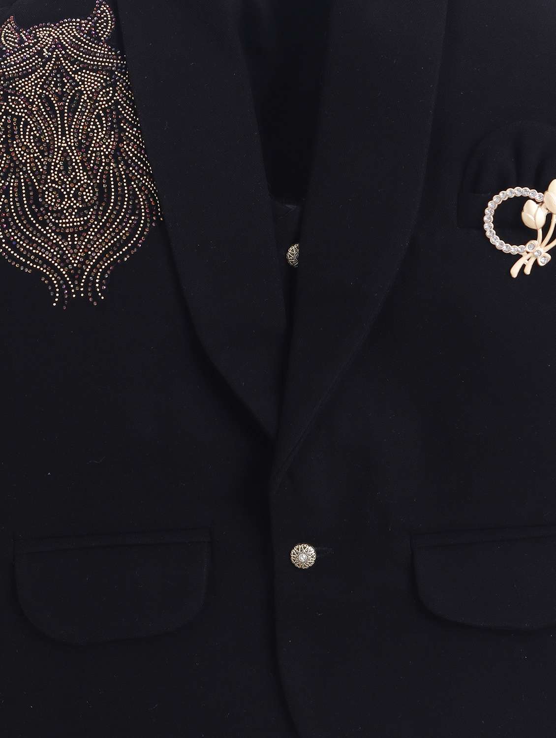 boys embellished lapel collared suit set - 22527123 -  Standard Image - 5