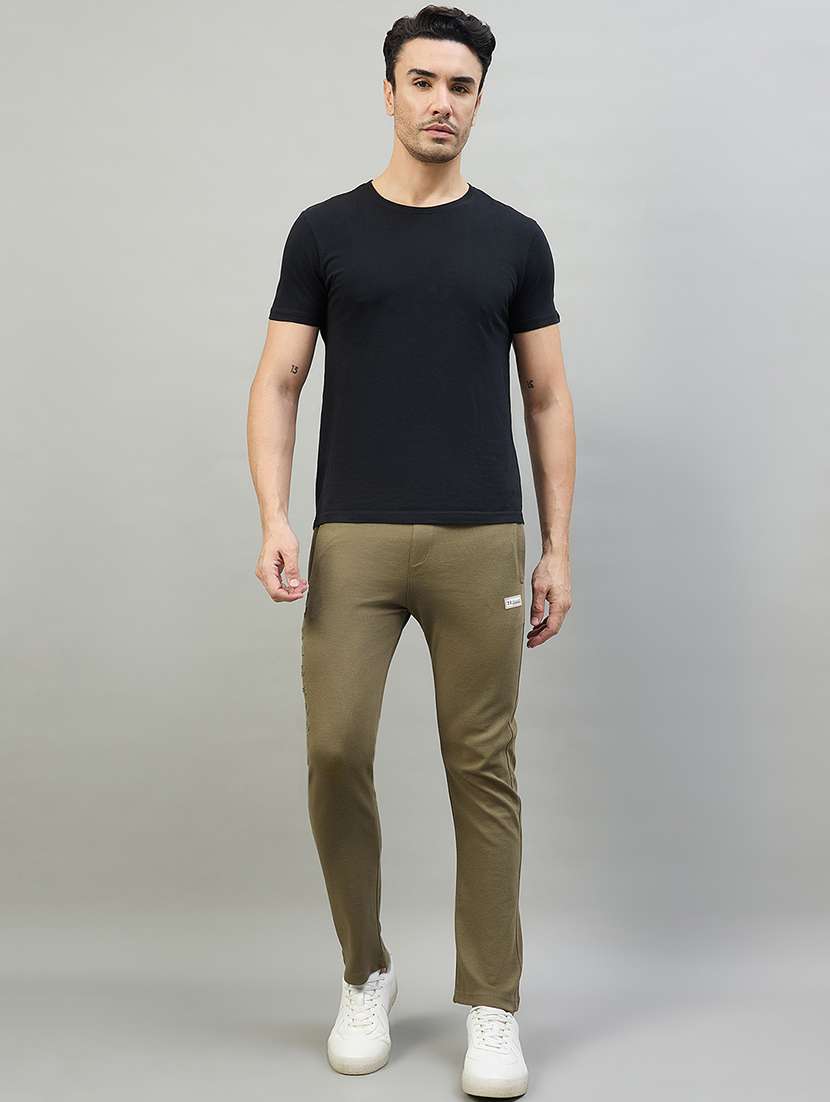 Men Solid Mid Rise Full Length Track Pant - 22527212 -  Standard Image - 5