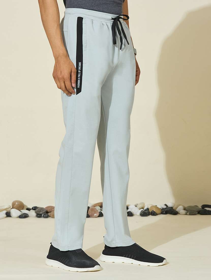  men solid mid rise full length track pant - 22527223 -  Standard Image - 3