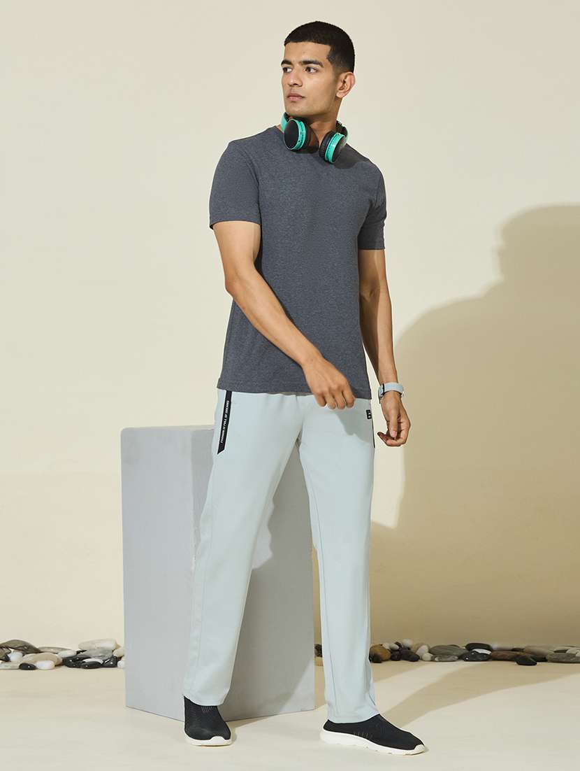  men solid mid rise full length track pant - 22527223 -  Standard Image - 5