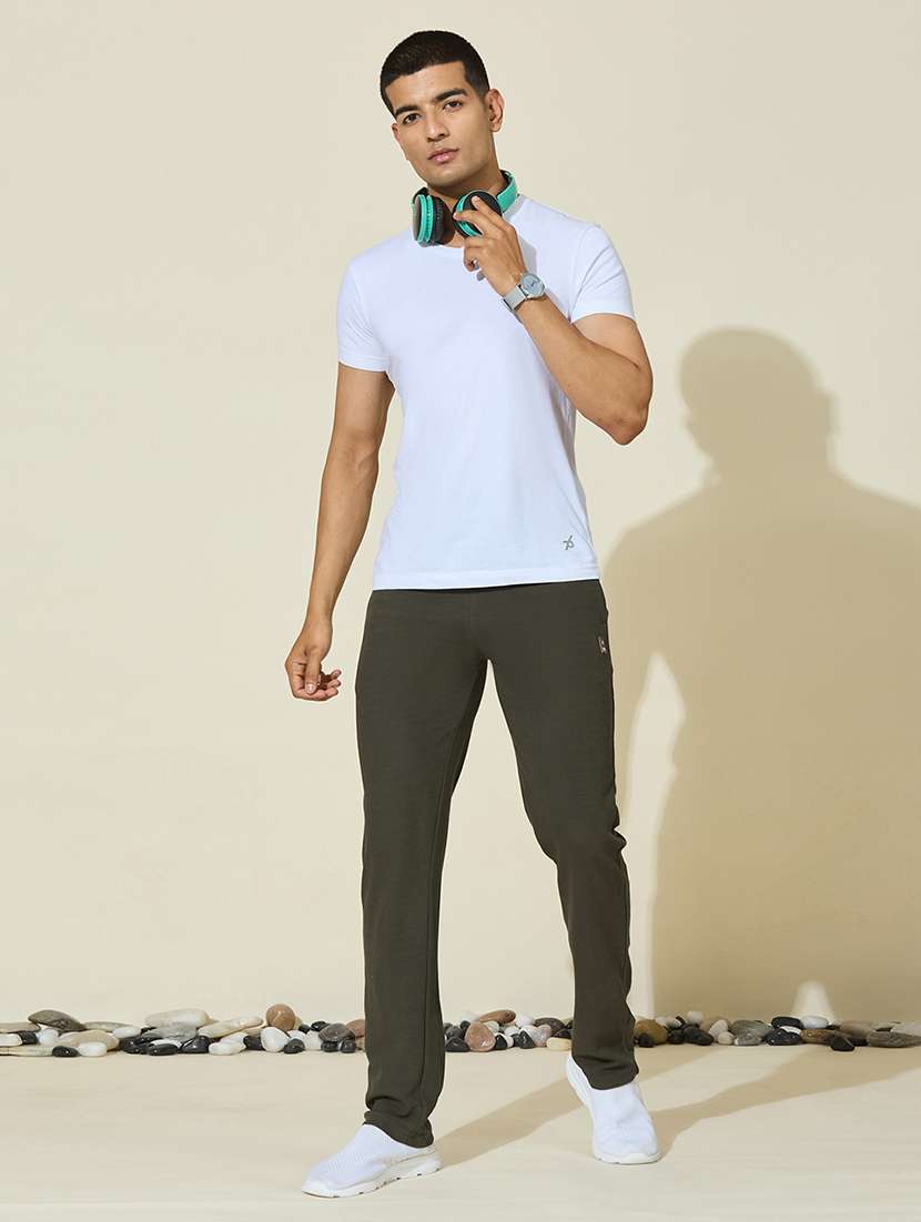  men solid mid rise full length track pant - 22527227 -  Standard Image - 5