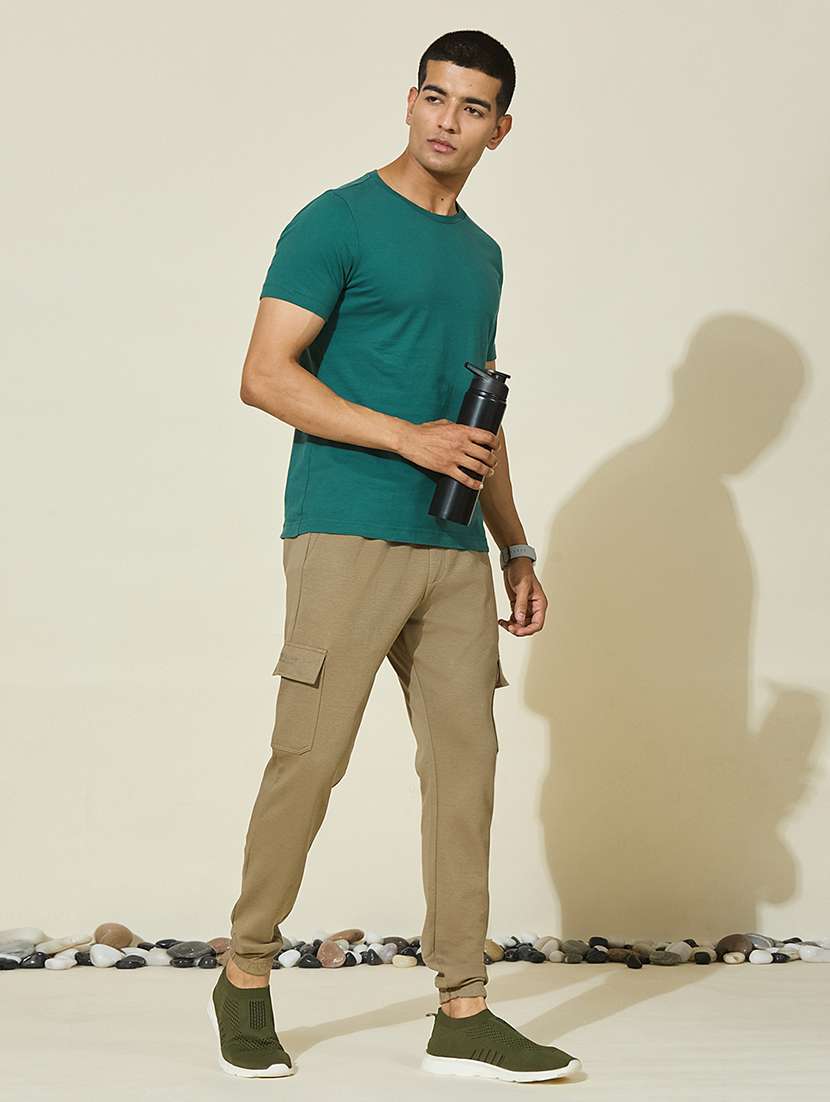 Men Solid Mid Rise Regular Fit Cargo - 22527230 -  Standard Image - 5