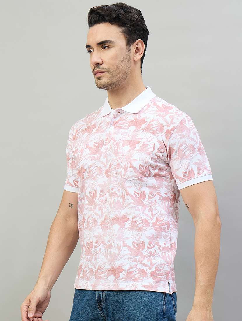 men printed short sleeve regular fit polo t-shirt - 22527267 -  Standard Image - 3