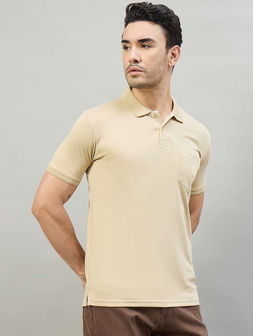 men solid short sleeve slim fit casual shirt - 22527281 -  Standard Image - 3