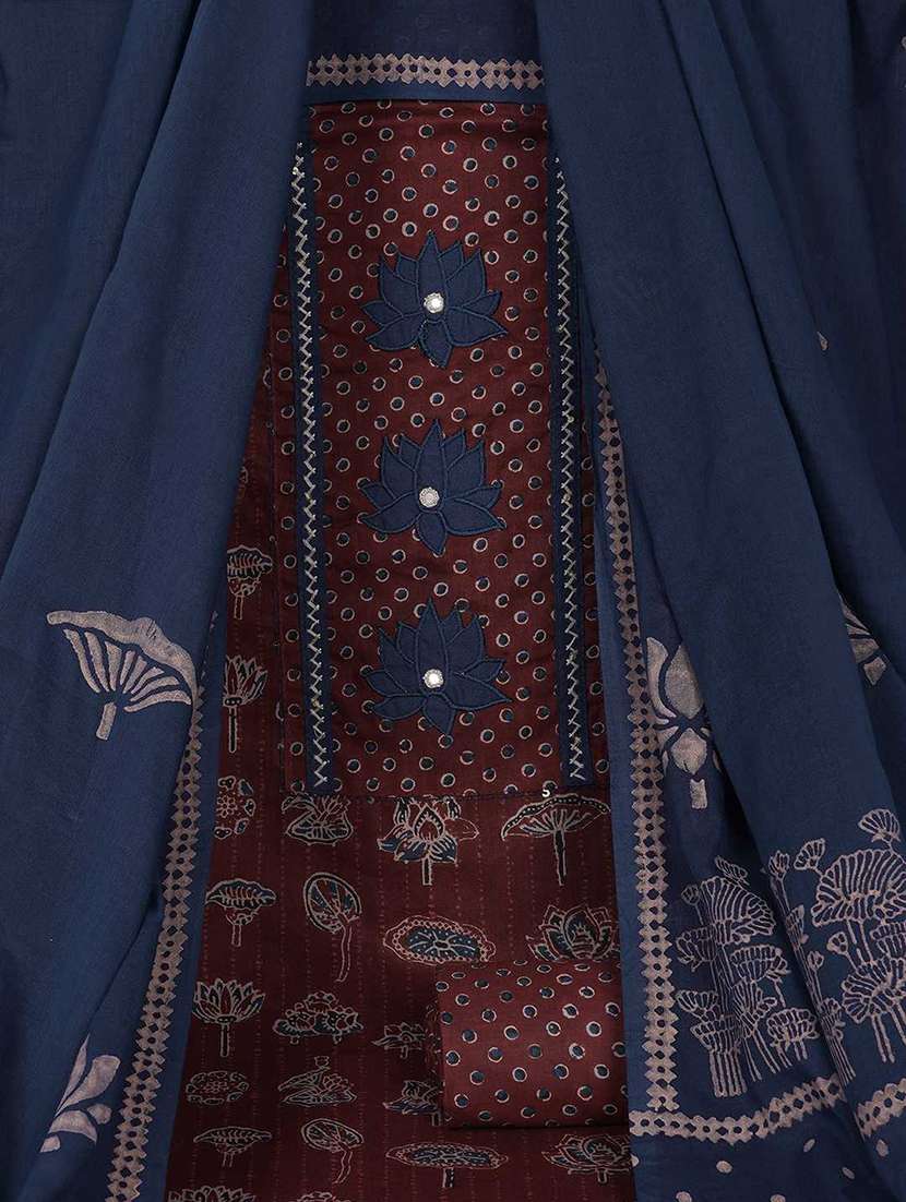 women printed unstitched suit set - 22527358 -  Standard Image - 3