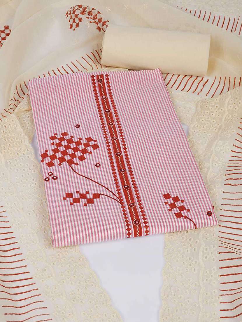 women printed unstitched suit set