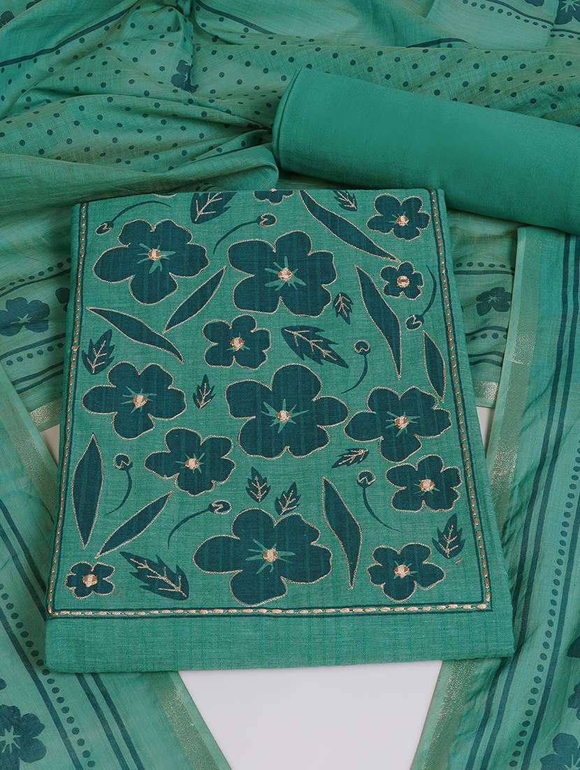 women printed unstitched suit set