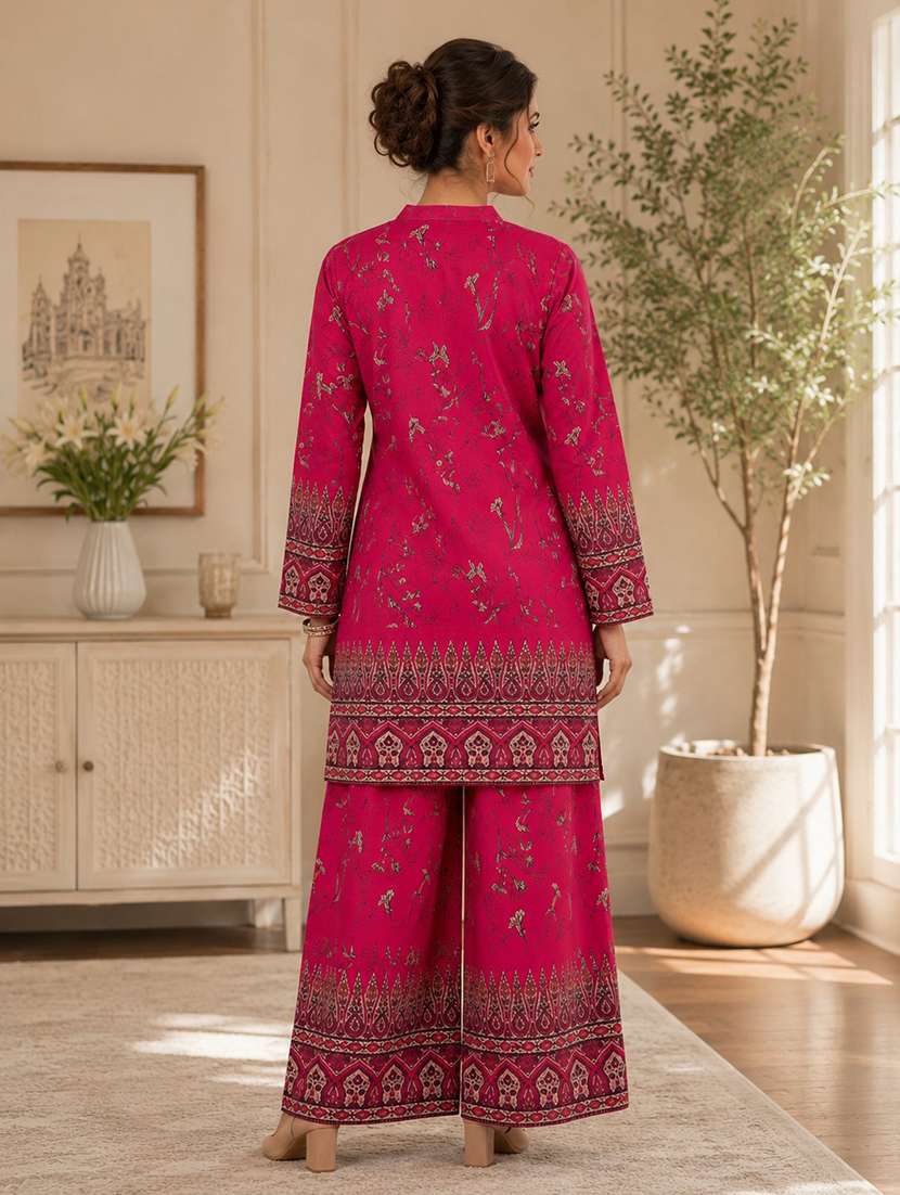 women printed long sleeve ethnic co-ord set - 22527392 -  Standard Image - 3