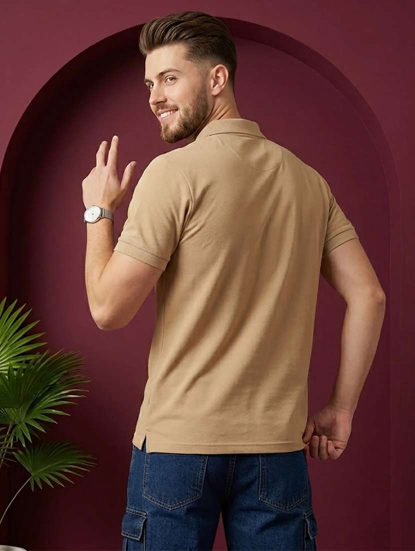 men solid short sleeve regular fit polo t-shirt - 22527393 -  Standard Image - 3