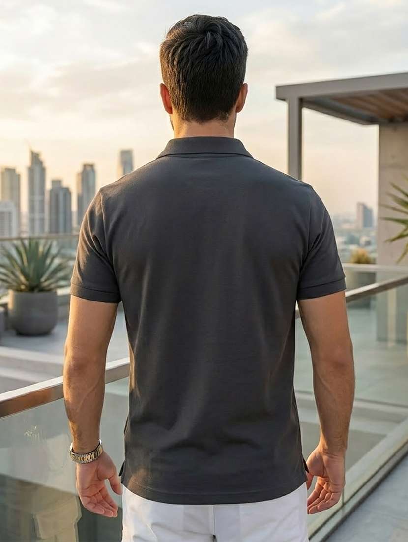 men solid short sleeve regular fit polo t-shirt - 22527471 -  Standard Image - 3