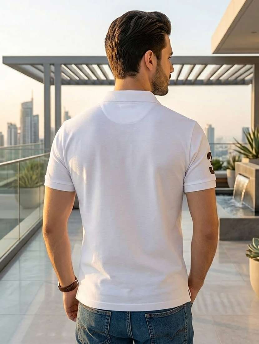 men solid short sleeve regular fit polo t-shirt - 22527482 -  Standard Image - 3