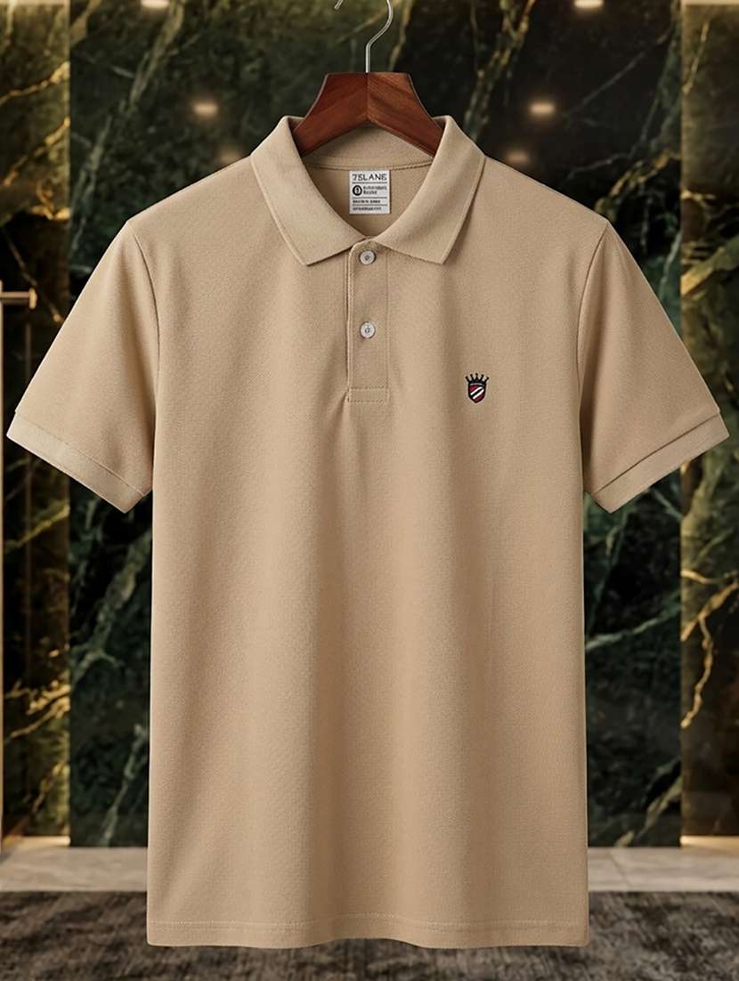 men solid short sleeve regular fit polo t-shirt - 22527493 -  Standard Image - 3