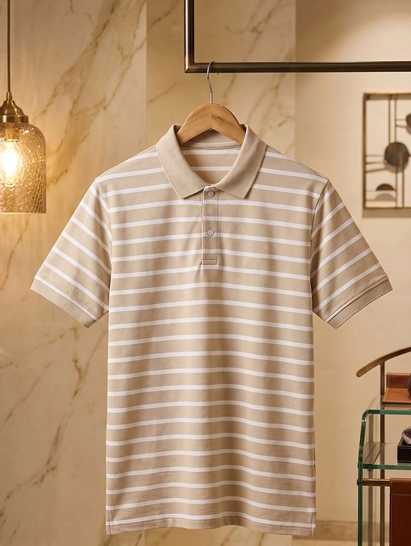 men striped short sleeves polo t-shirt - 22527538 -  Standard Image - 3