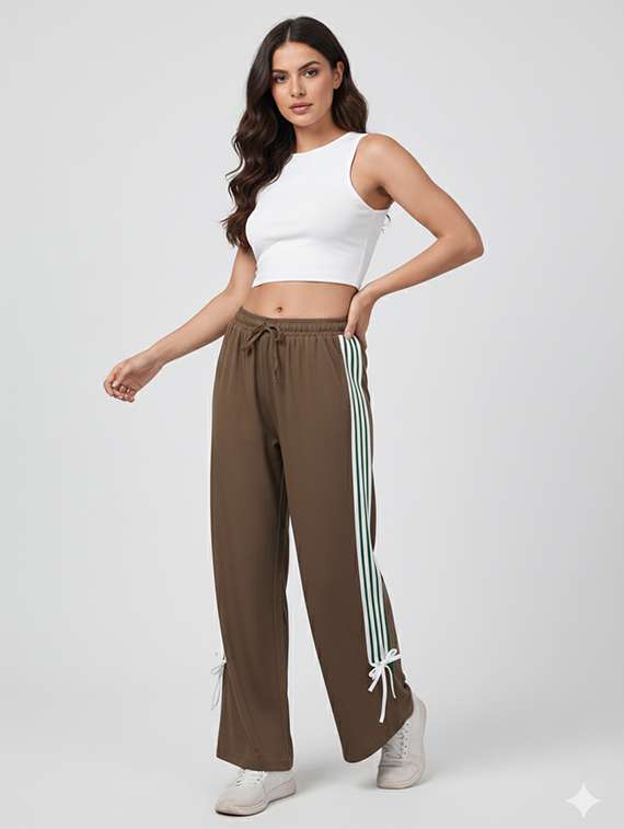 women tapered high rise track pant - 22527551 -  Standard Image - 3