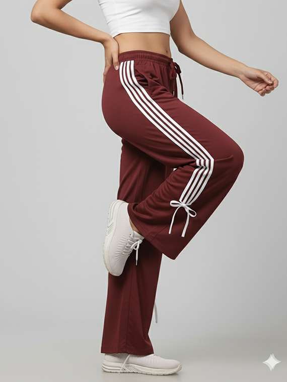 women tapered high rise track pant