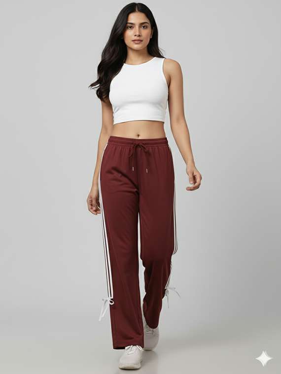 women tapered high rise track pant - 22527555 -  Standard Image - 3
