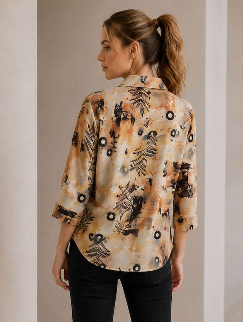 women printed collared regular shirt - 22527564 -  Standard Image - 3