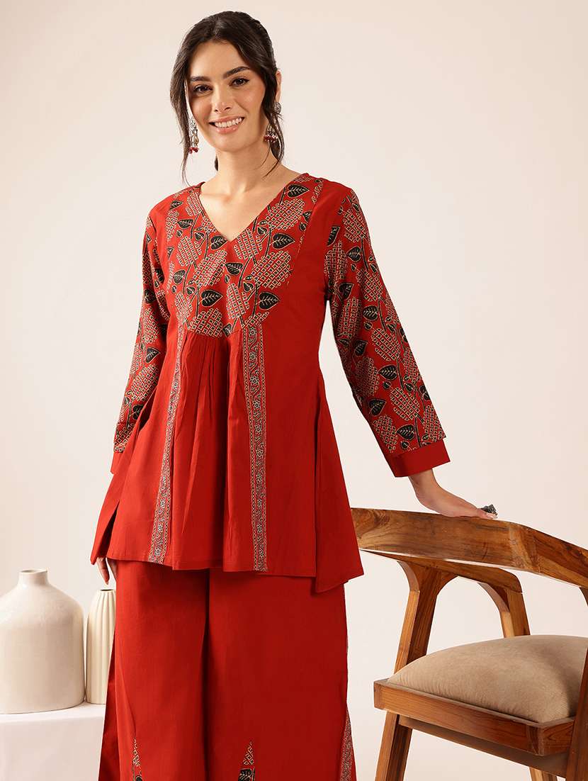 Women Printed Long Sleeve Ethnic Co-ord Set - 22527659 -  Standard Image - 3