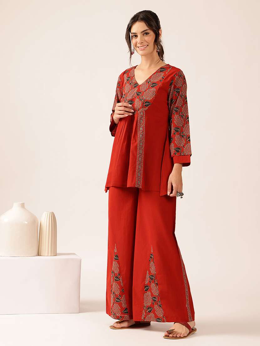 Women Printed Long Sleeve Ethnic Co-ord Set - 22527659 -  Standard Image - 5