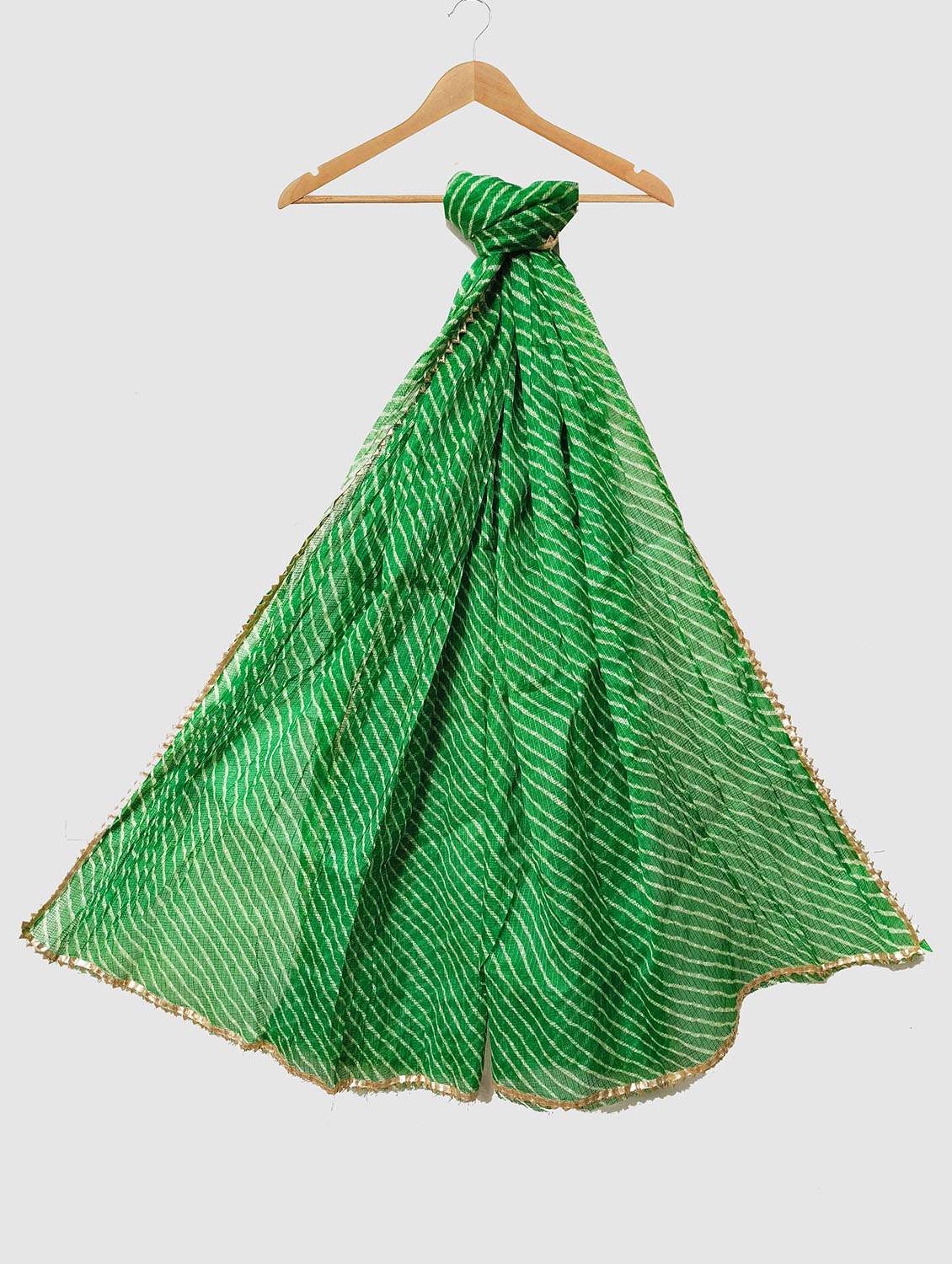 women leheriya printed dupatta with border