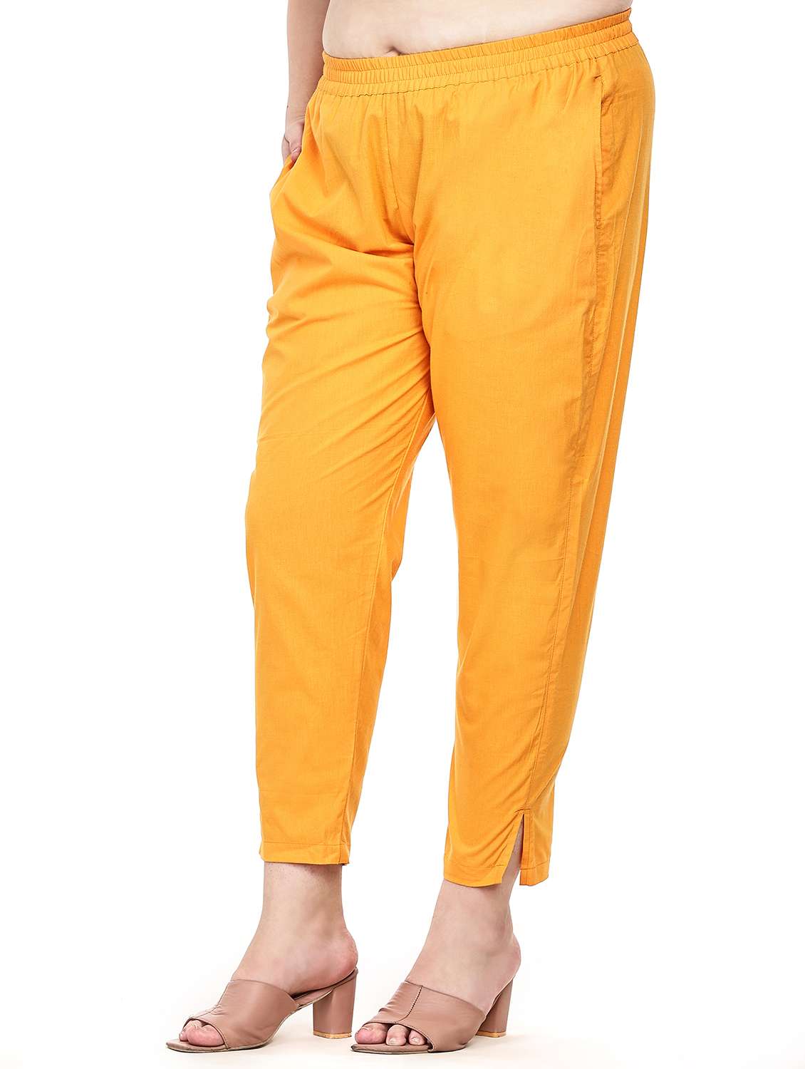 women solid mid rise ankle length tapered pant - 22527902 -  Standard Image - 3