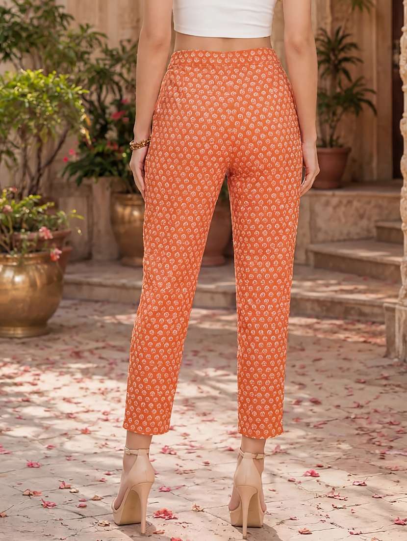 women printed mid rise tapered pant - 22527928 -  Standard Image - 3