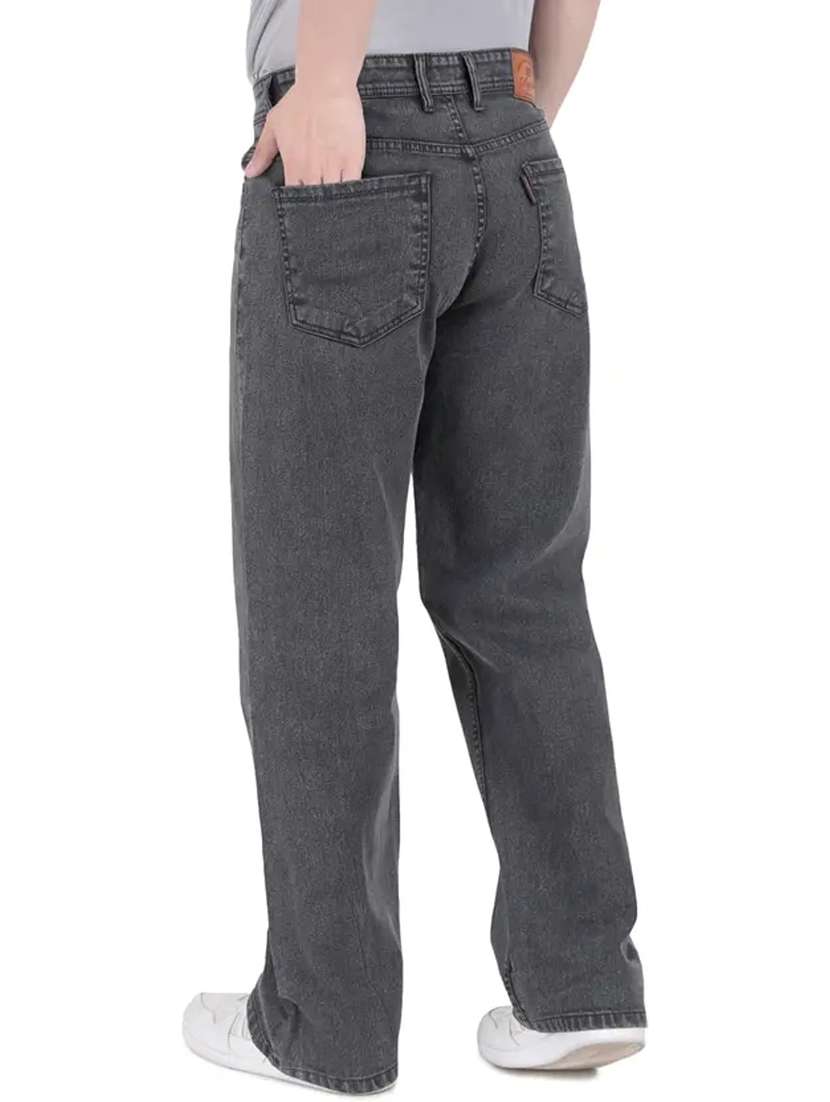 men plain mid rise full length relaxed fit jeans - 22528190 -  Standard Image - 3